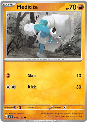 Meditite Temporal Forces Pokemon Single 082/162