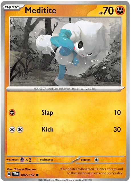 Meditite Temporal Forces Pokemon Single 082/162