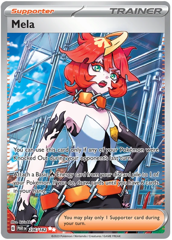 Mela Full Art Paradox Rift Single Pokemon Card 236/182