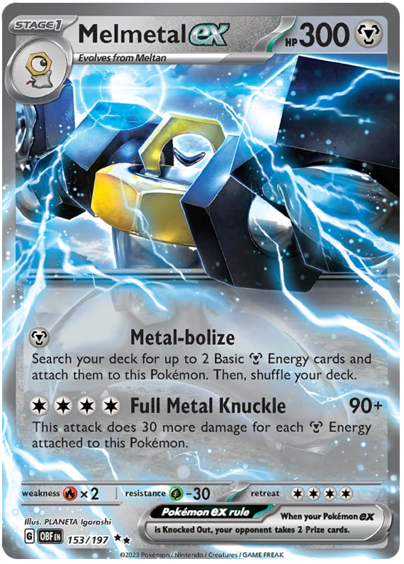 Melmetal ex Obsidian Flames Single Pokemon Card