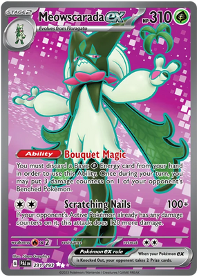 Meowscarada ex Full Art Paldea Evolved Single Pokemon Card