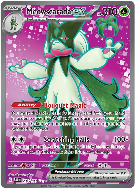 Meowscarada ex Full Art Paldea Evolved Single Pokemon Card