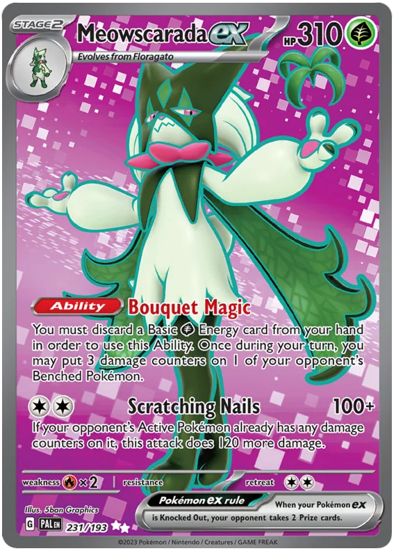 Meowscarada ex Full Art Paldea Evolved Single Pokemon Card