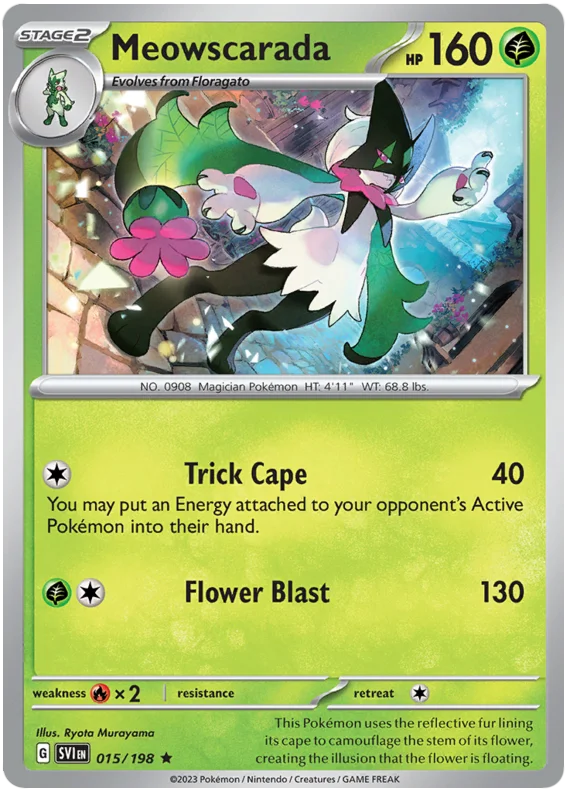 Meowscarada Scarlet & Violet Base Set Pokemon Card Single