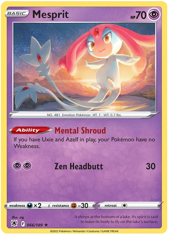 Mesprit Astral Radiance Pokemon Card Singles 066/189