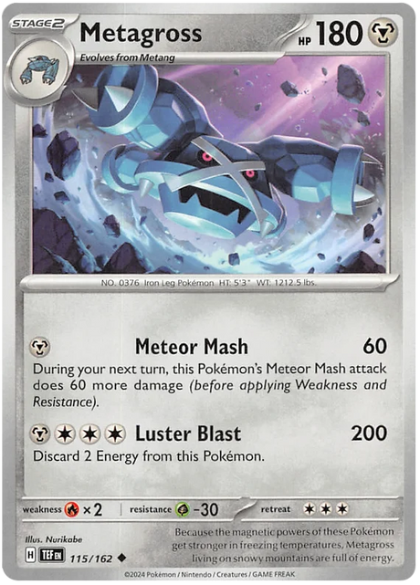 Metagross Temporal Forces Pokemon Single 115/162