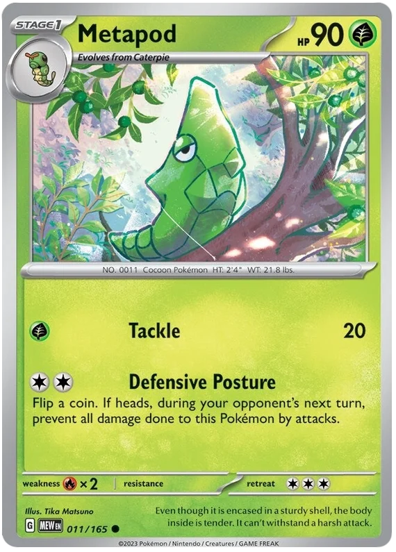 Metapod 151 Single Pokemon Card