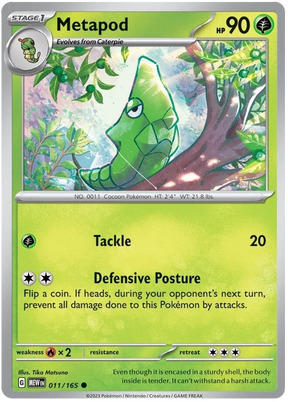 Metapod 151 Single Pokemon Card