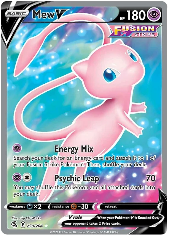 Mew V Fusion Strike Pokemon Card Singles 250/264