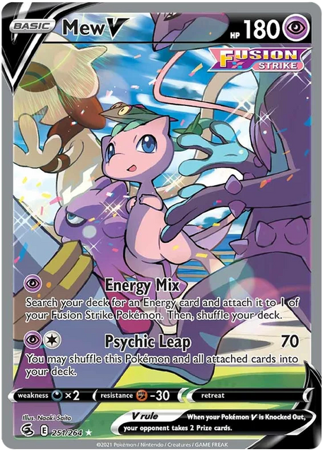 Mew V Fusion Strike Pokemon Card Singles 251/264