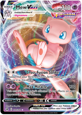 Mew VMAX Fusion Strike Pokemon Card Singles 114/264