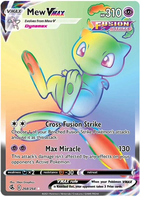 Mew VMAX Fusion Strike Pokemon Card Singles 268/264