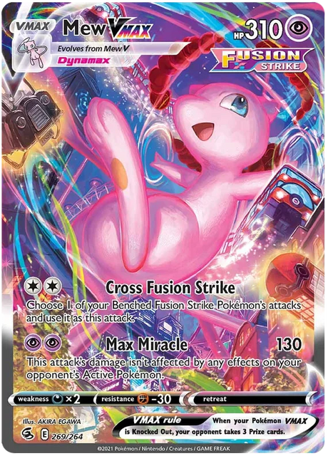 Mew VMAX Fusion Strike Pokemon Card Singles 269/264