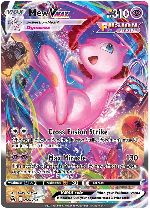 Mew VMAX Fusion Strike Pokemon Card Singles 269/264