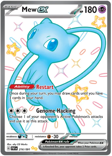 Mew ex Paldean Fates Pokemon Card Single 216/091