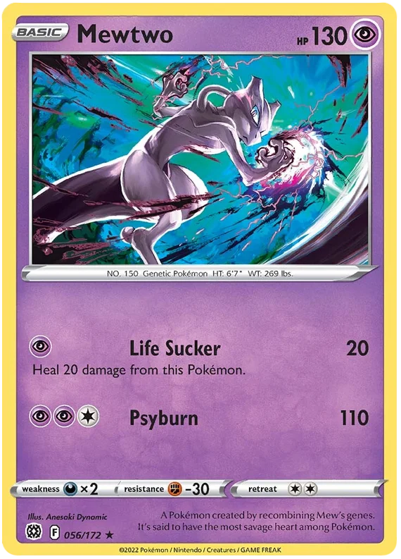 Mewtwo Brilliant Stars Pokemon Card Singles 056/172