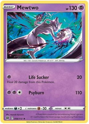 Mewtwo Brilliant Stars Pokemon Card Singles 056/172