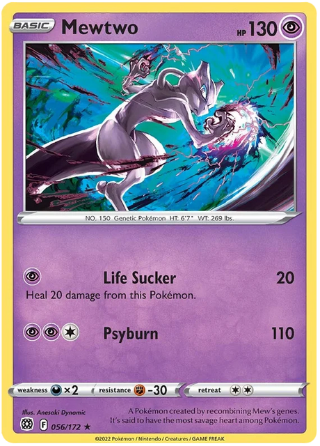 Mewtwo Brilliant Stars Pokemon Card Singles 056/172