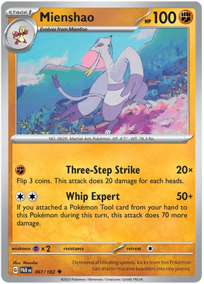 Mienshao Paradox Rift Single Pokemon Card 097/182