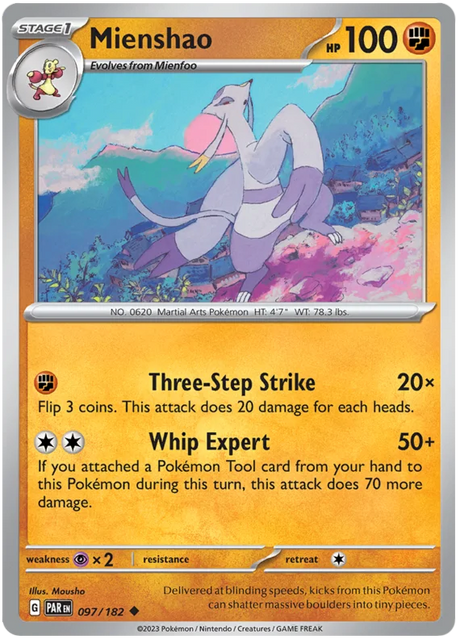 Mienshao Paradox Rift Single Pokemon Card 097/182