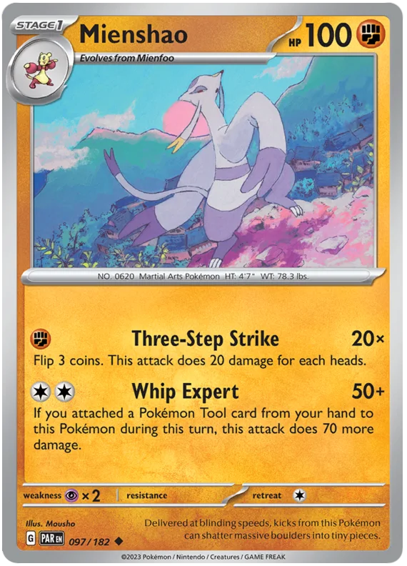 Mienshao Paradox Rift Single Pokemon Card 097/182