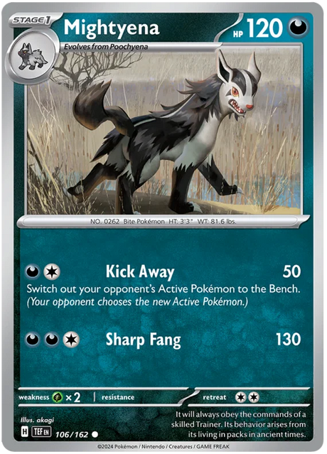 Mightyena Temporal Forces Pokemon Single 106/162