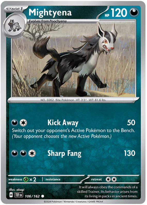 Mightyena Temporal Forces Pokemon Single 106/162