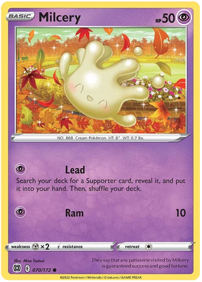 Milcery Brilliant Stars Pokemon Card Singles 070/172