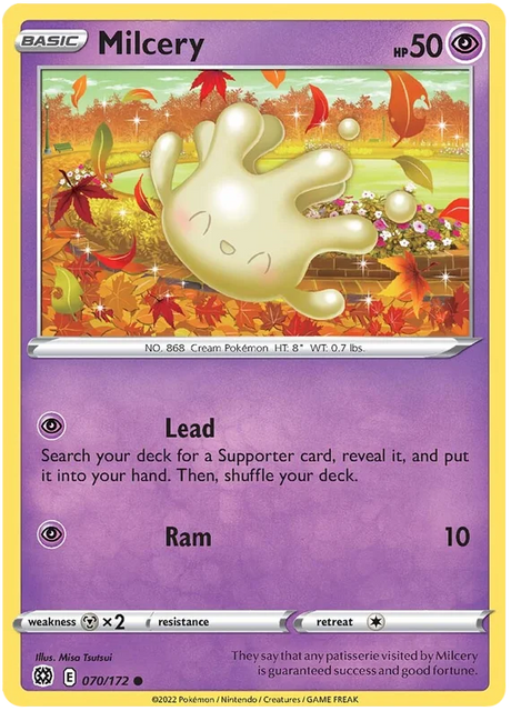 Milcery Brilliant Stars Pokemon Card Singles 070/172