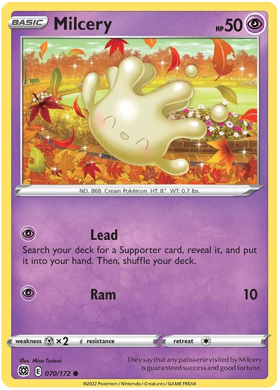 Milcery Brilliant Stars Pokemon Card Singles 070/172