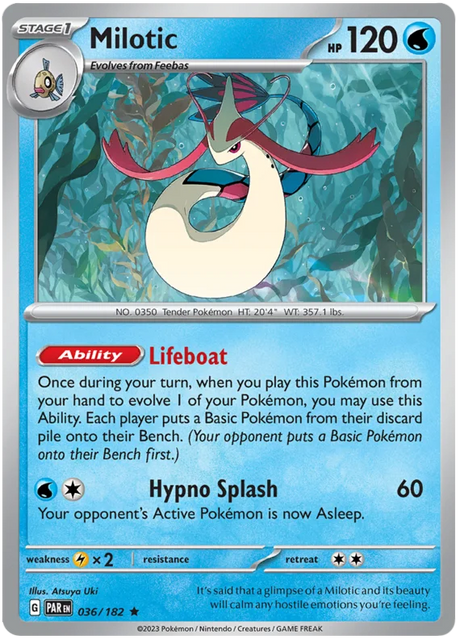 Milotic Paradox Rift Single Pokemon Card 036/182