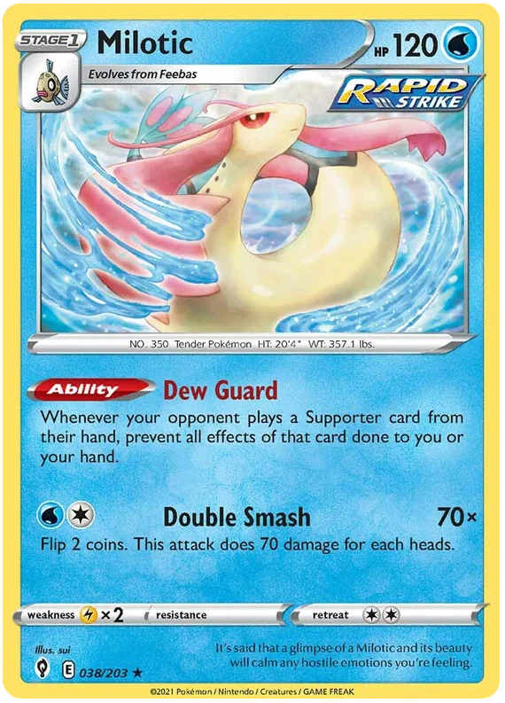 Milotic 038/203 - Pokemon TCG Evolving Skies card