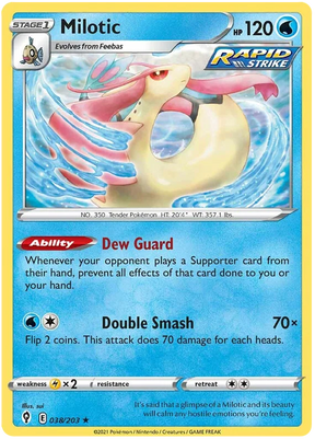 Milotic 038/203 - Pokemon TCG Evolving Skies card