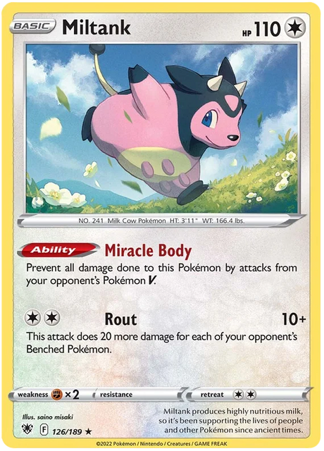 Miltank Astral Radiance Pokemon Card Singles 126/189