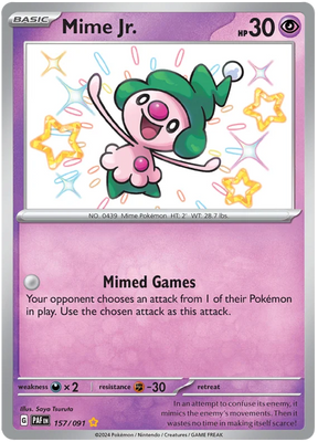 Mime Jr. Paldean Fates Pokemon Card Single 157/091