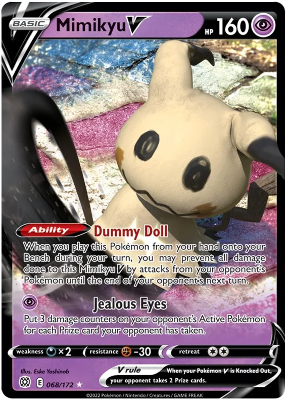 Mimikyu V Brilliant Stars Pokemon Card Singles 068/172