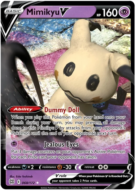 Mimikyu V Brilliant Stars Pokemon Card Singles 068/172