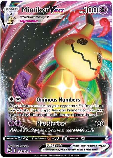 Mimikyu VMAX Brilliant Stars Pokemon Card Singles 069/172