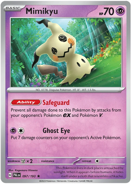 Mimikyu Paldea Evolved Single Pokemon Card