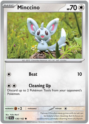 Minccino Temporal Forces Pokemon Single 136/162