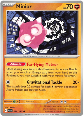 Minior Paradox Rift Single Pokemon Card 099/182