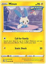 Minun Fusion Strike Pokemon Card Singles 090/264