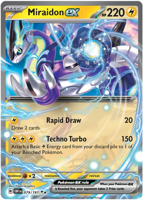 Miraidon ex Obsidian Flames Single Pokemon Card