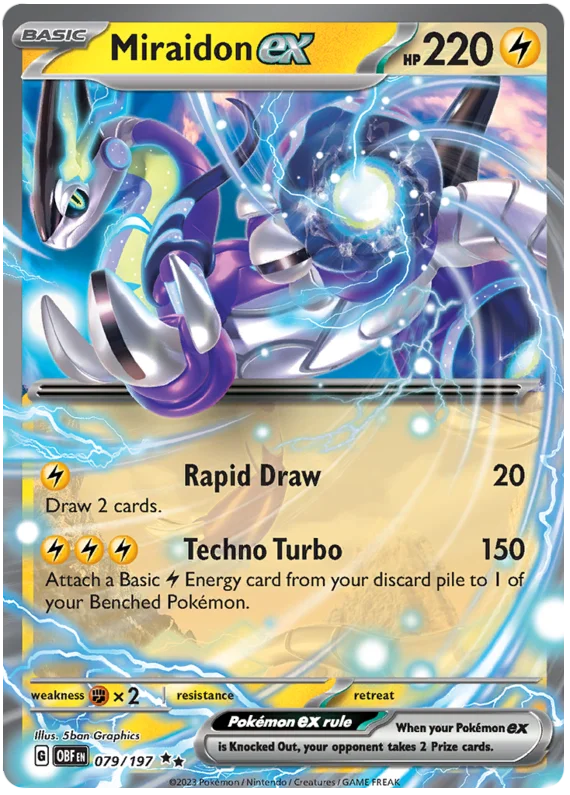 Miraidon ex Obsidian Flames Single Pokemon Card