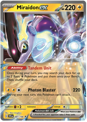 Miraidon ex Scarlet & Violet Base Set Pokemon Card Single