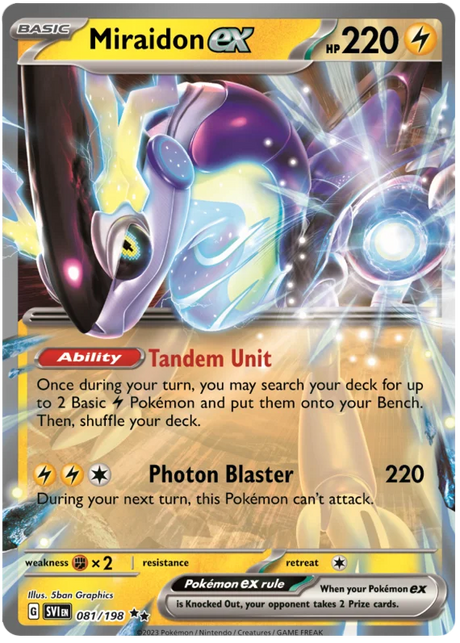 Miraidon ex Scarlet & Violet Base Set Pokemon Card Single