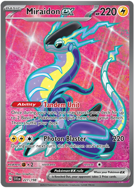 Miraidon ex Full Art Scarlet & Violet Base Set Pokemon Card Single
