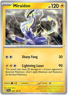 Miraidon Scarlet & Violet Base Set Pokemon Card Single