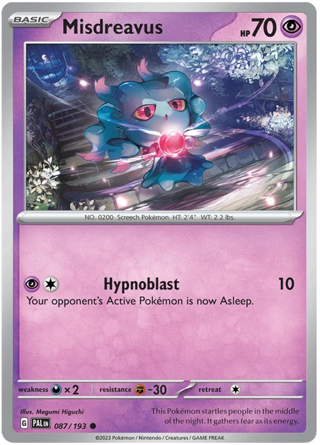 Misdreavus Paldea Evolved Single Pokemon Card