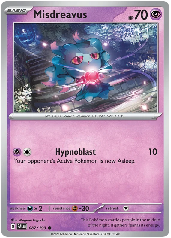 Misdreavus Paldea Evolved Single Pokemon Card